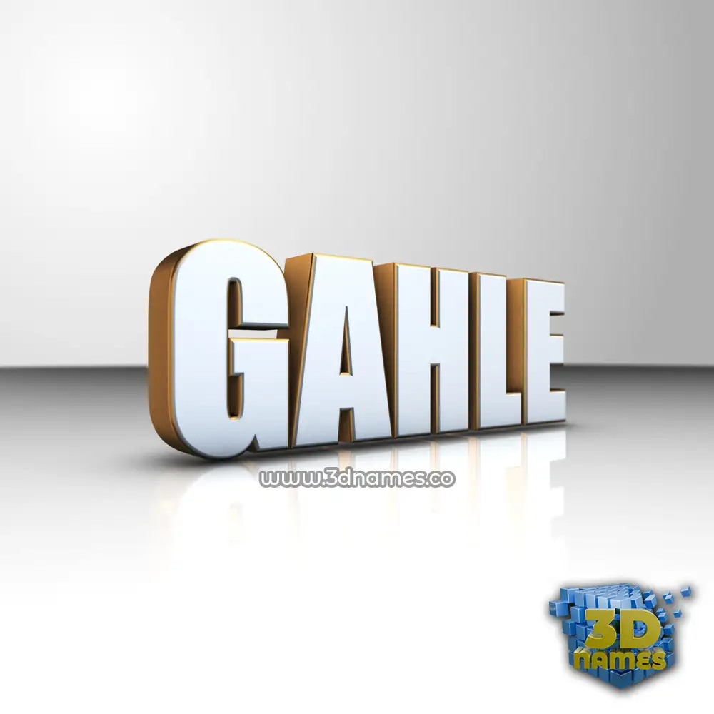gahle in White'n'Gold style - 3D name wallpaper