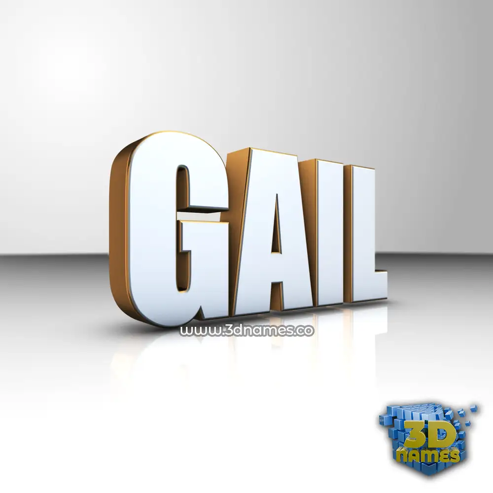 gail in White'n'Gold style - 3D name wallpaper