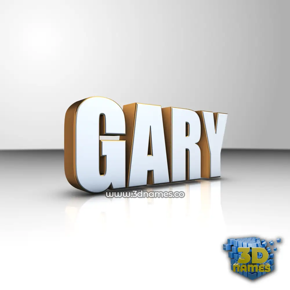 gary in White'n'Gold style - 3D name wallpaper