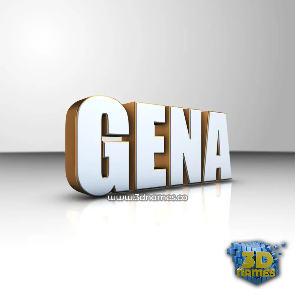 gena in White'n'Gold style - 3D name wallpaper