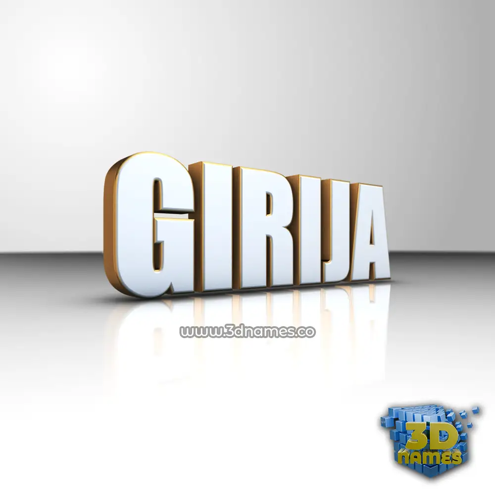 girija in White'n'Gold style - 3D name wallpaper