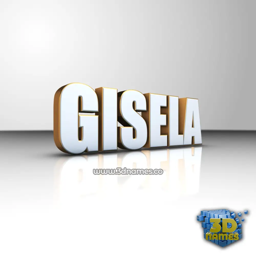 gisela in White'n'Gold style - 3D name wallpaper