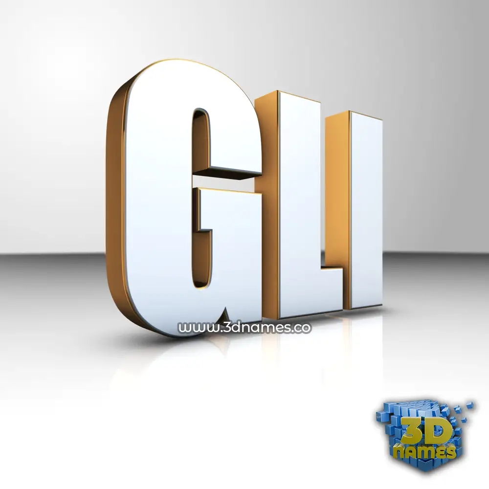 gli in White'n'Gold style - 3D name wallpaper