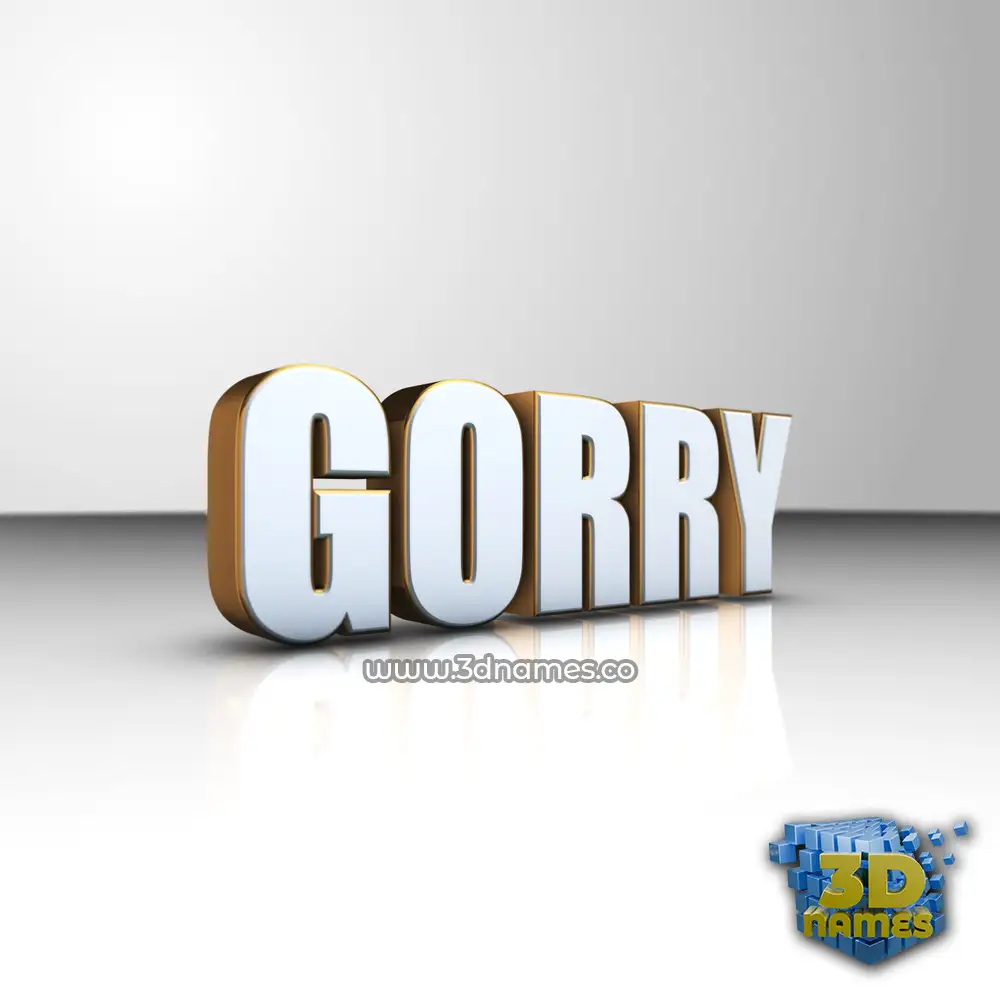 gorry in White'n'Gold style - 3D name wallpaper
