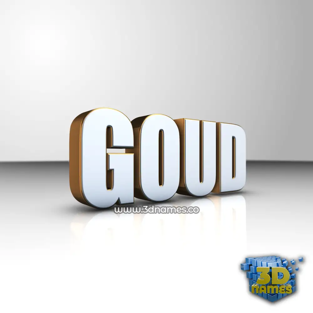 goud in White'n'Gold style - 3D name wallpaper
