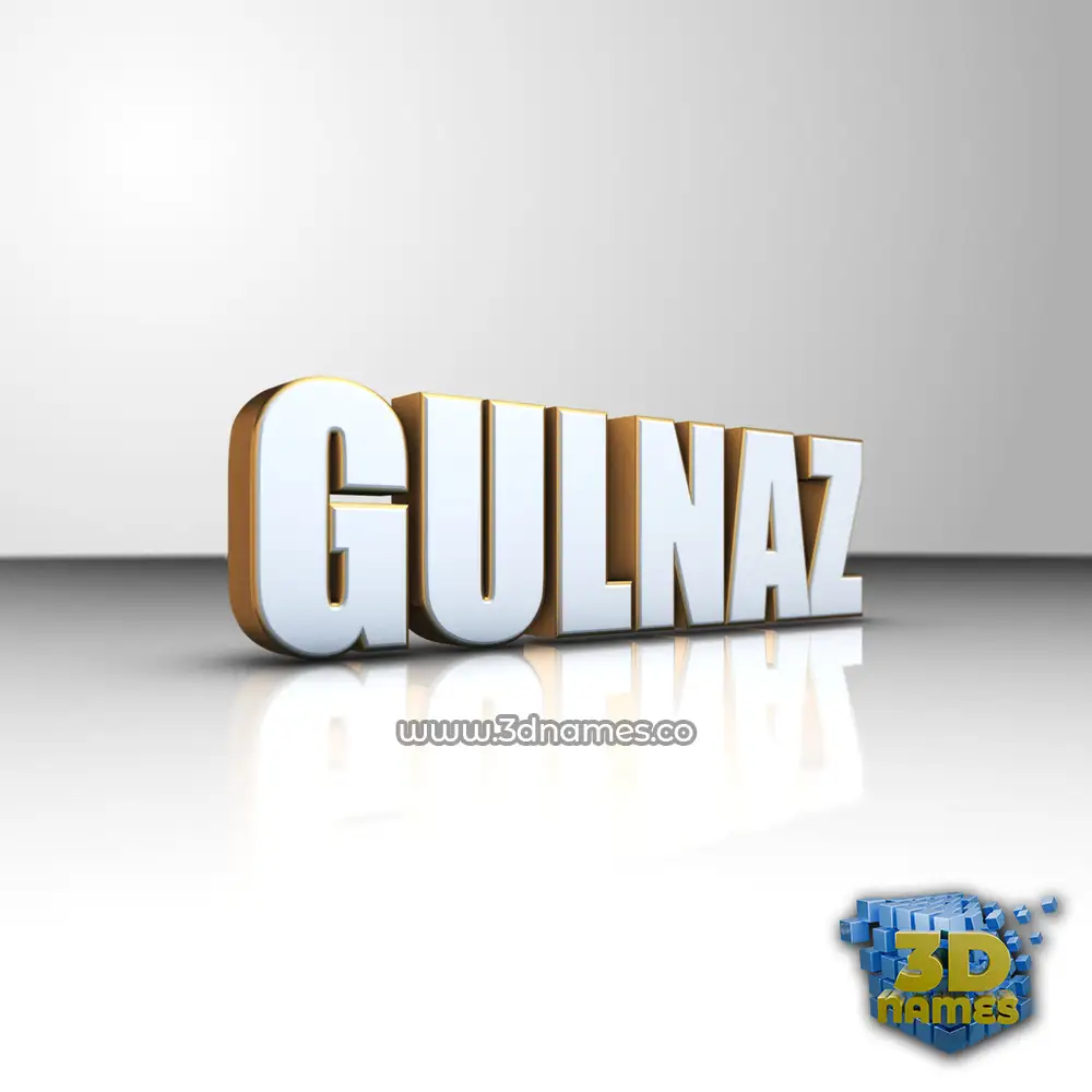 gulnaz in White'n'Gold style - 3D name wallpaper