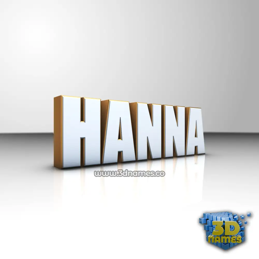hanna in White'n'Gold style - 3D name wallpaper