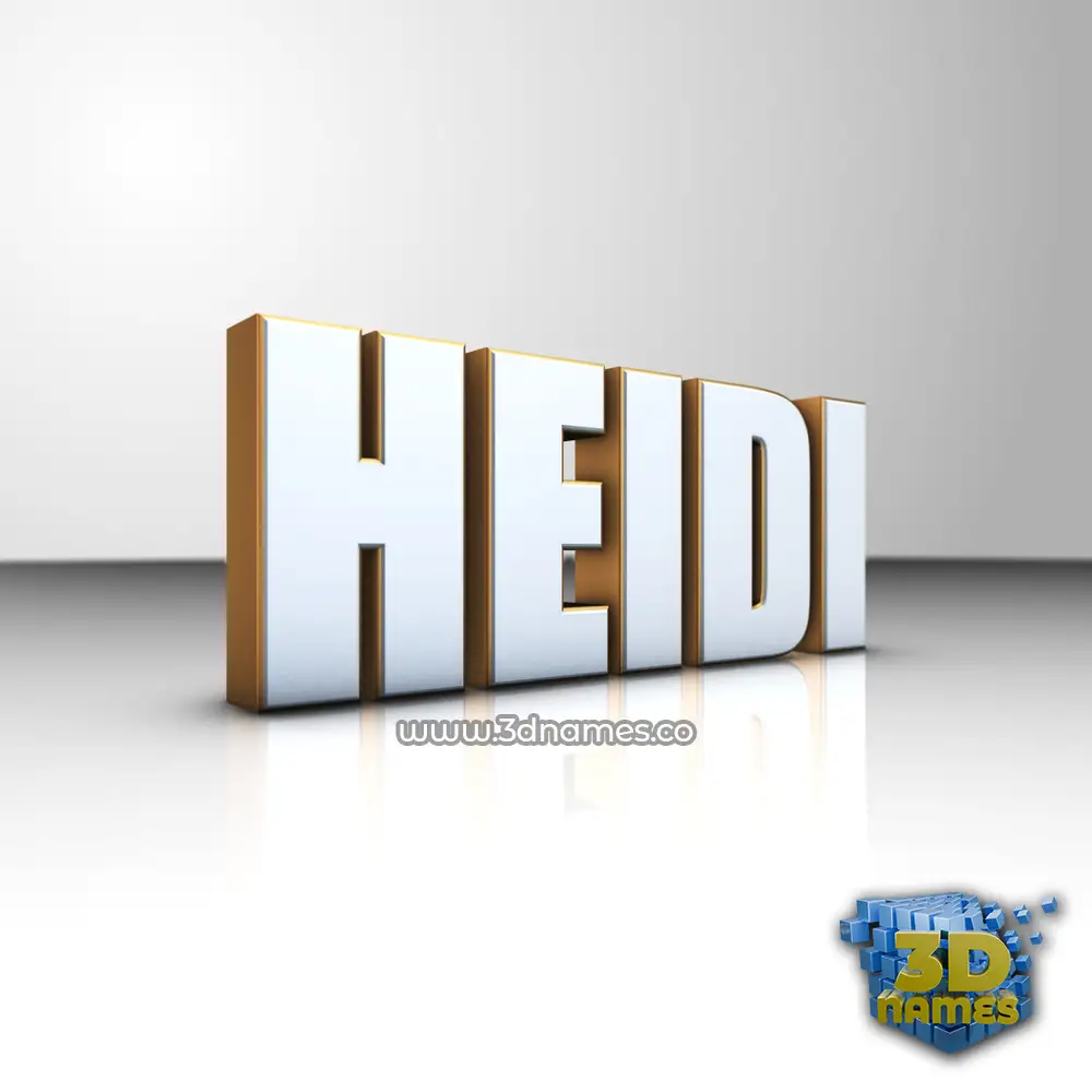 heidi in White'n'Gold style - 3D name wallpaper