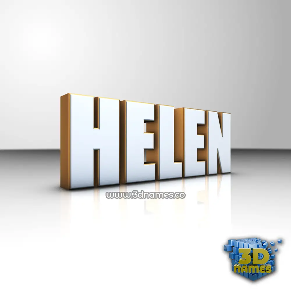 helen in White'n'Gold style - 3D name wallpaper