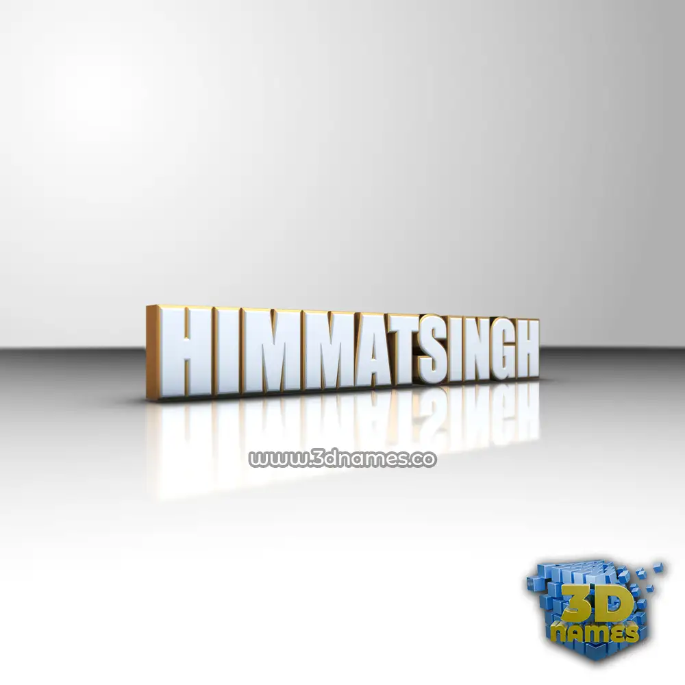 himmatsingh in White'n'Gold style - 3D name wallpaper