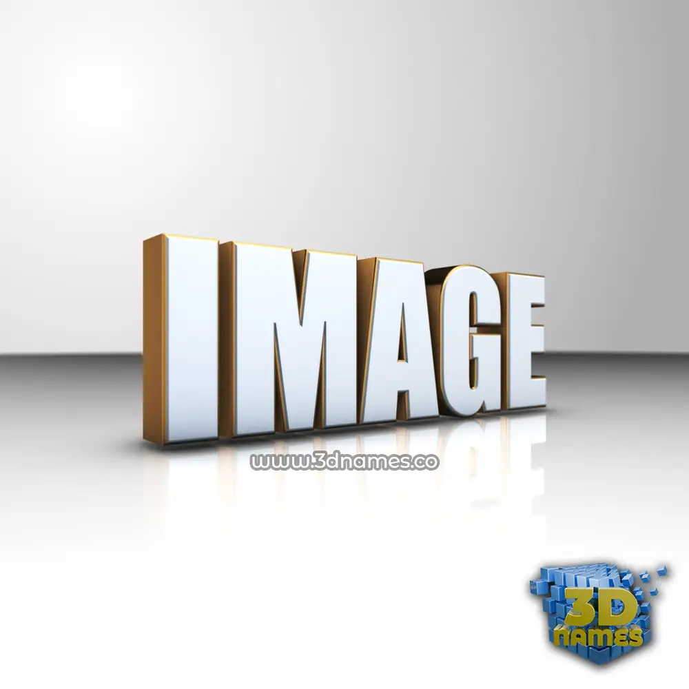image in White'n'Gold style - 3D name wallpaper