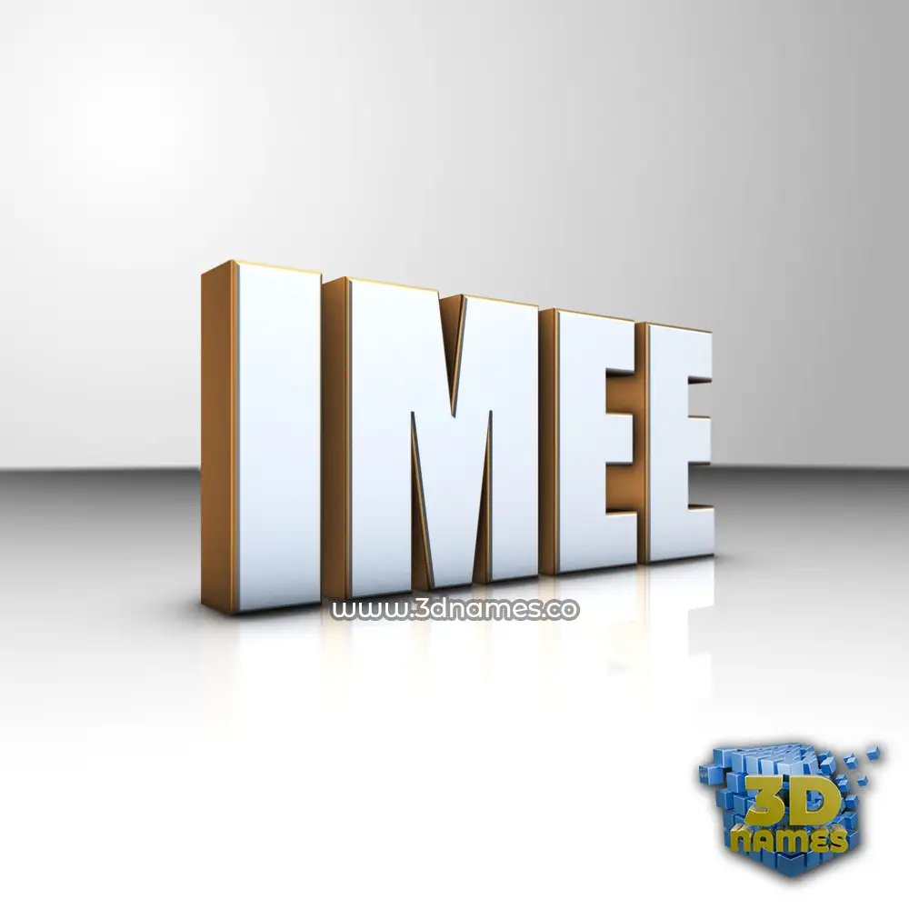imee in White'n'Gold style - 3D name wallpaper