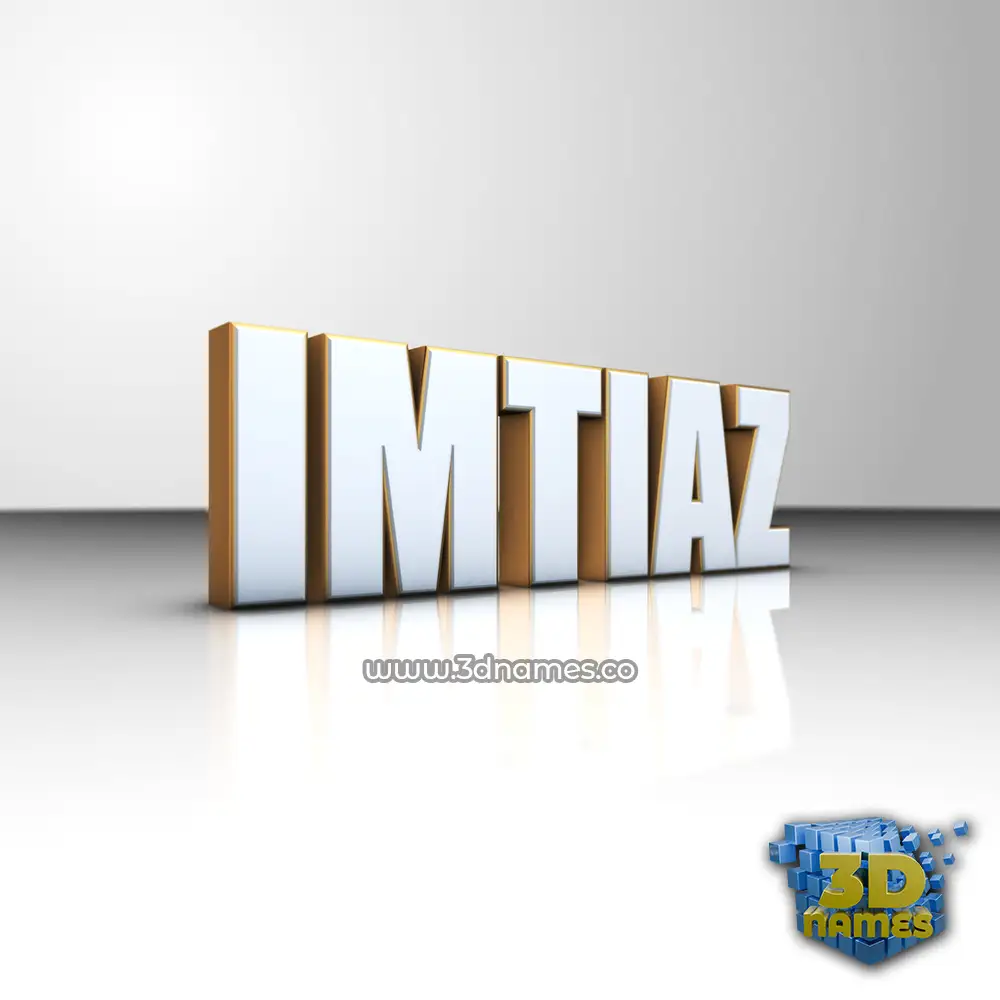 imtiaz in White'n'Gold style - 3D name wallpaper