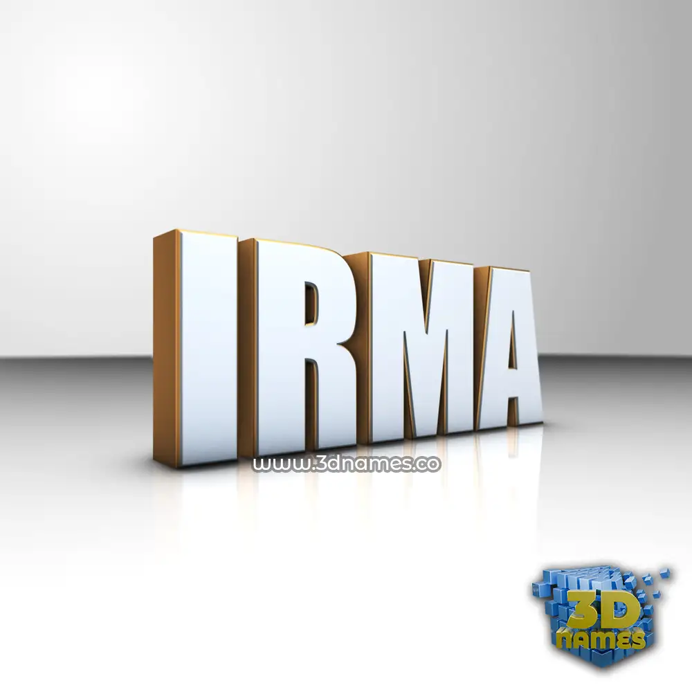 irma in White'n'Gold style - 3D name wallpaper