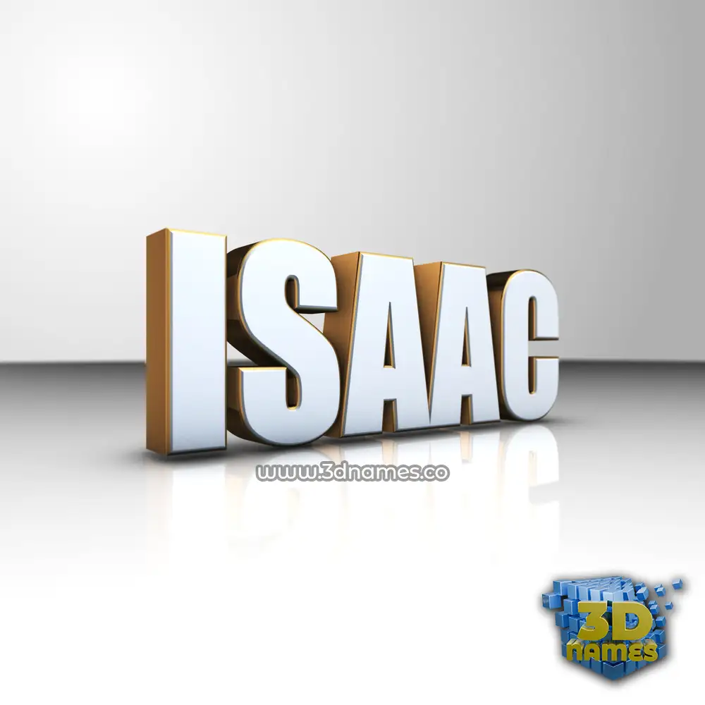 isaac in White'n'Gold style - 3D name wallpaper