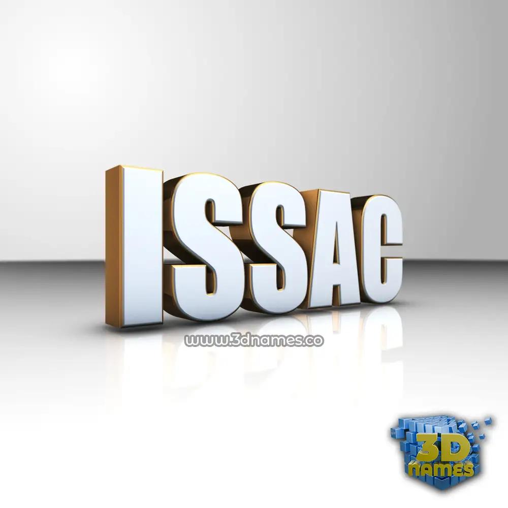 issac in White'n'Gold style - 3D name wallpaper