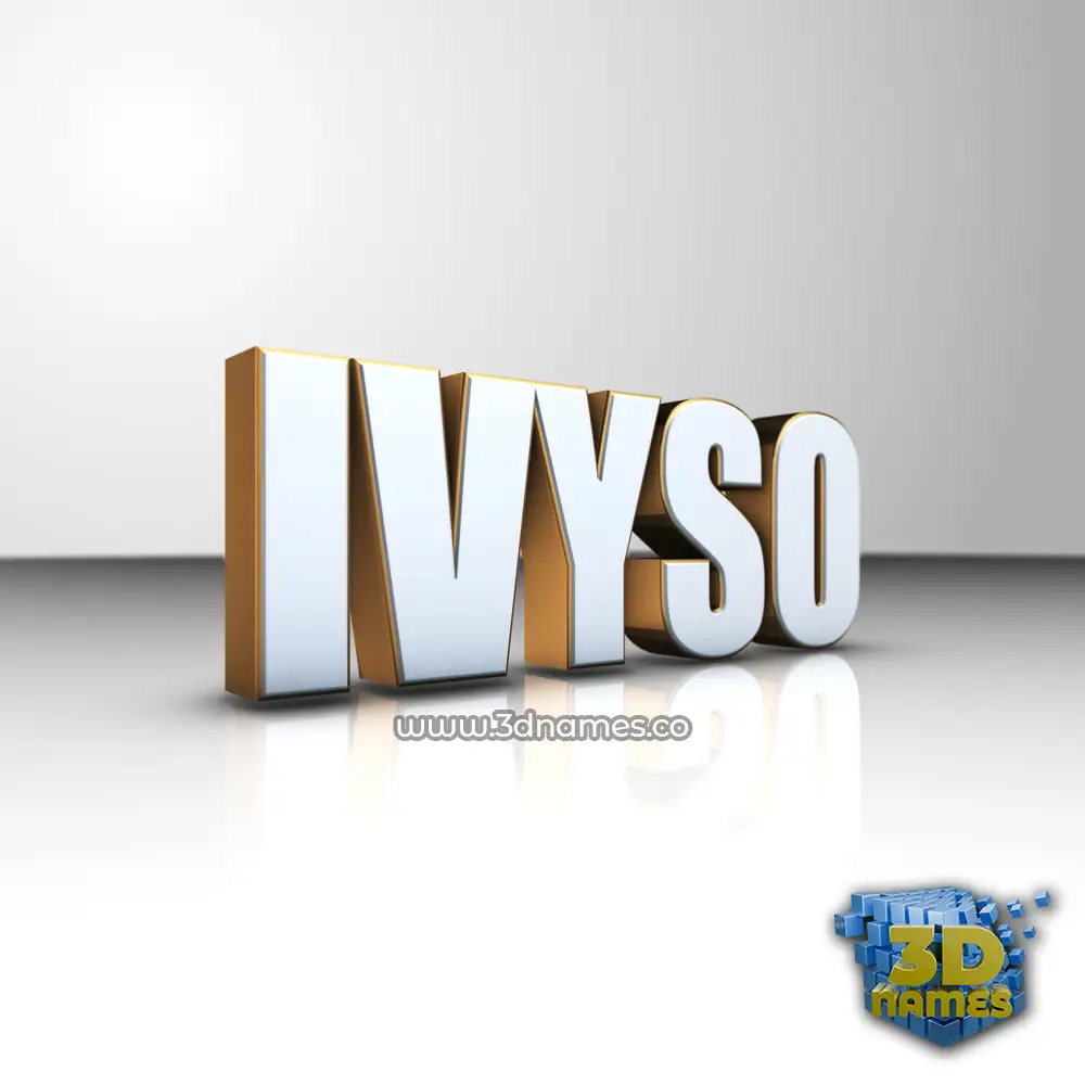 ivyso in White'n'Gold style - 3D name wallpaper