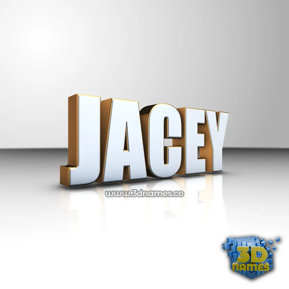jacey in White'n'Gold style - 3D name wallpaper
