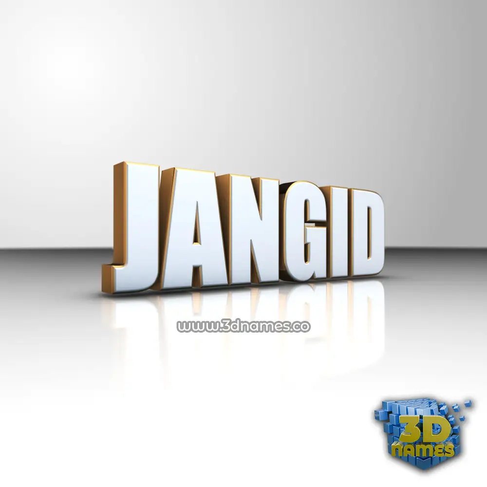 jangid in White'n'Gold style - 3D name wallpaper
