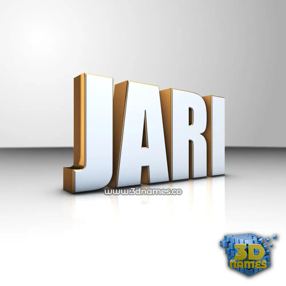 jari in White'n'Gold style - 3D name wallpaper