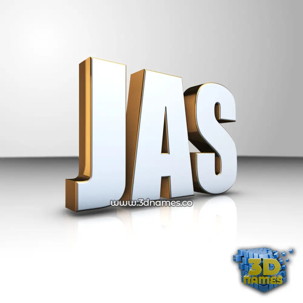 jas in White'n'Gold style - 3D name wallpaper