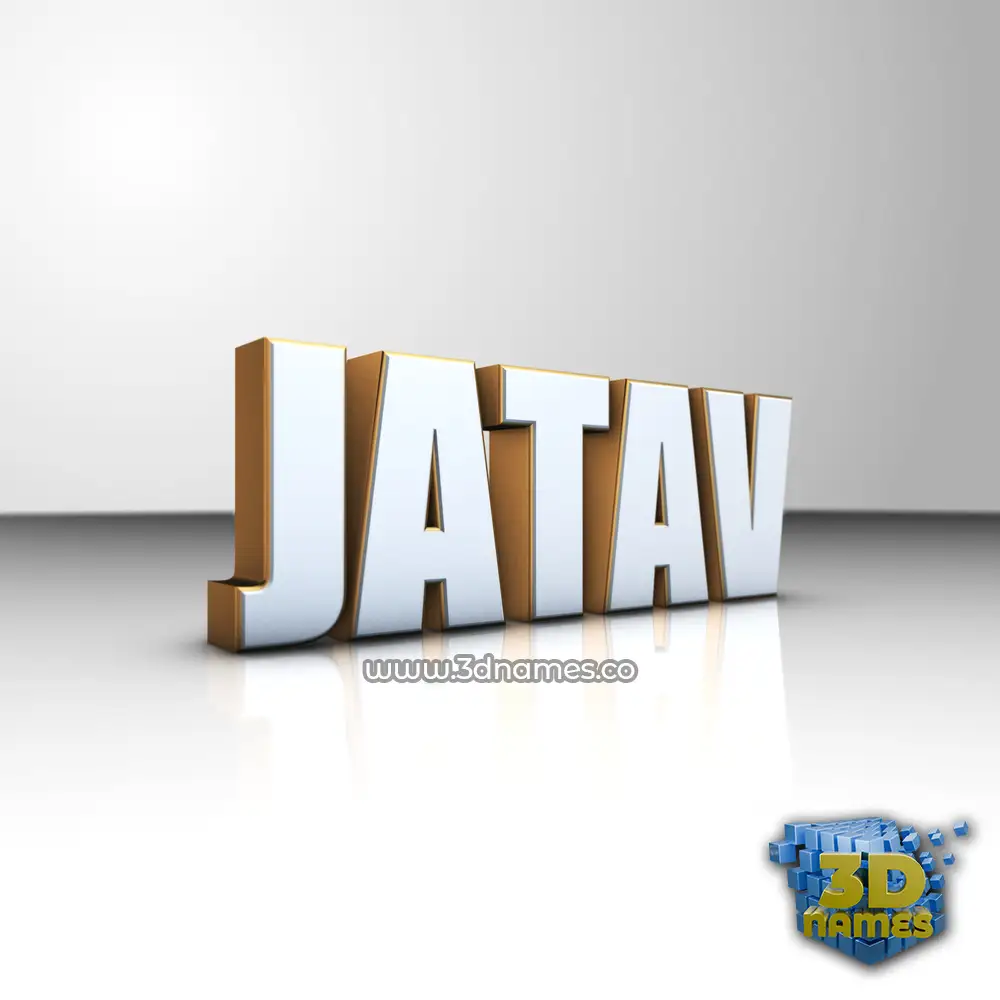 jatav in White'n'Gold style - 3D name wallpaper