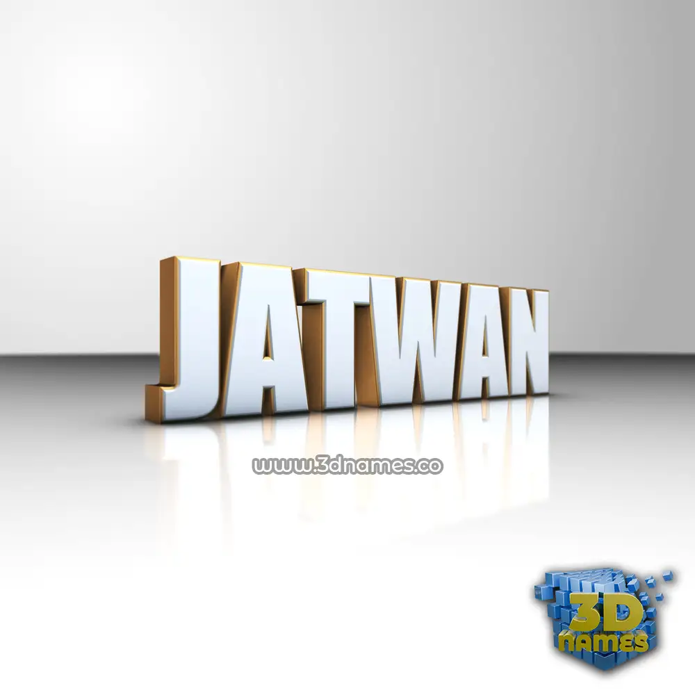 jatwan in White'n'Gold style - 3D name wallpaper