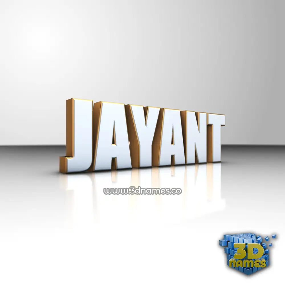 jayant in White'n'Gold style - 3D name wallpaper