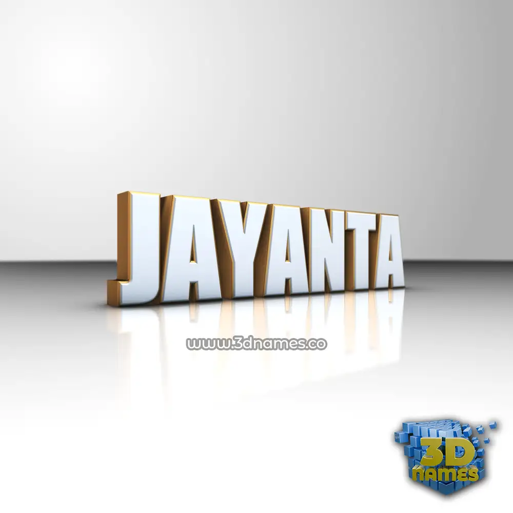 jayanta in White'n'Gold style - 3D name wallpaper