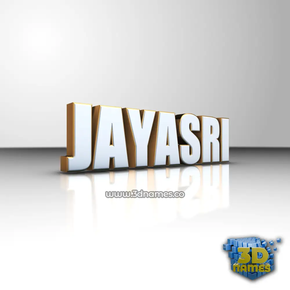 jayasri in White'n'Gold style - 3D name wallpaper