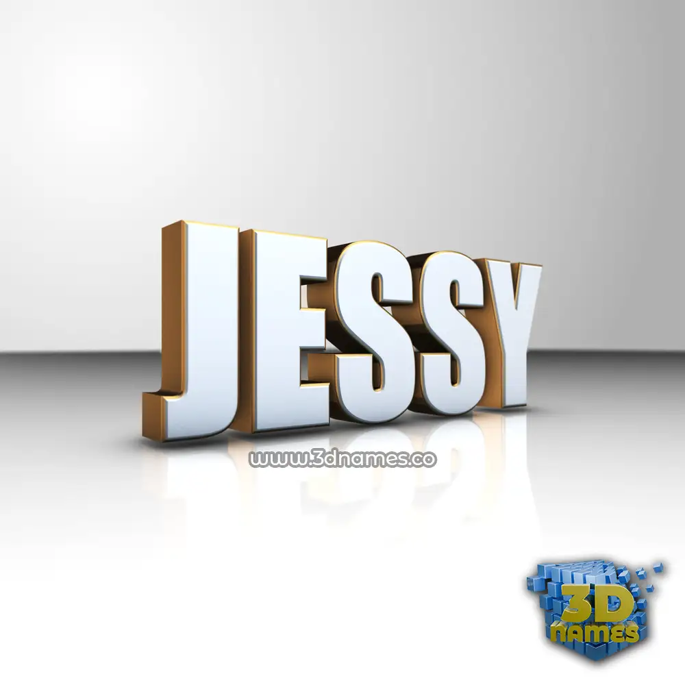 jessy in White'n'Gold style - 3D name wallpaper
