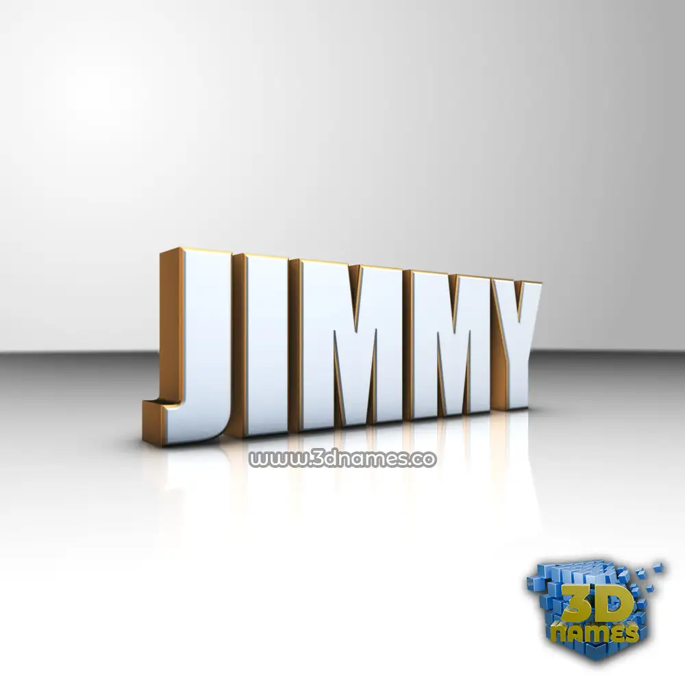 jimmy in White'n'Gold style - 3D name wallpaper
