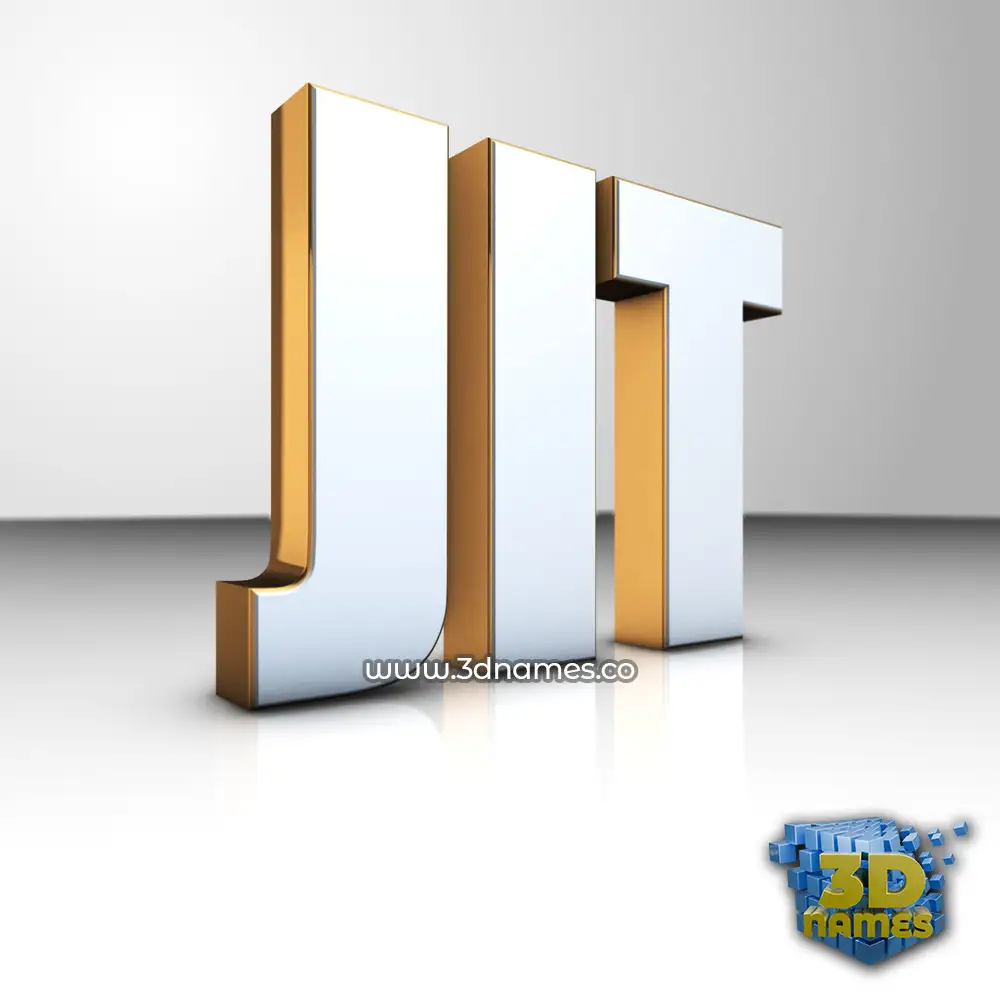 jit in White'n'Gold style - 3D name wallpaper