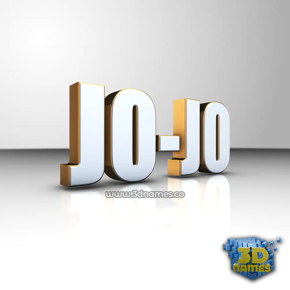 jo-jo in White'n'Gold style - 3D name wallpaper
