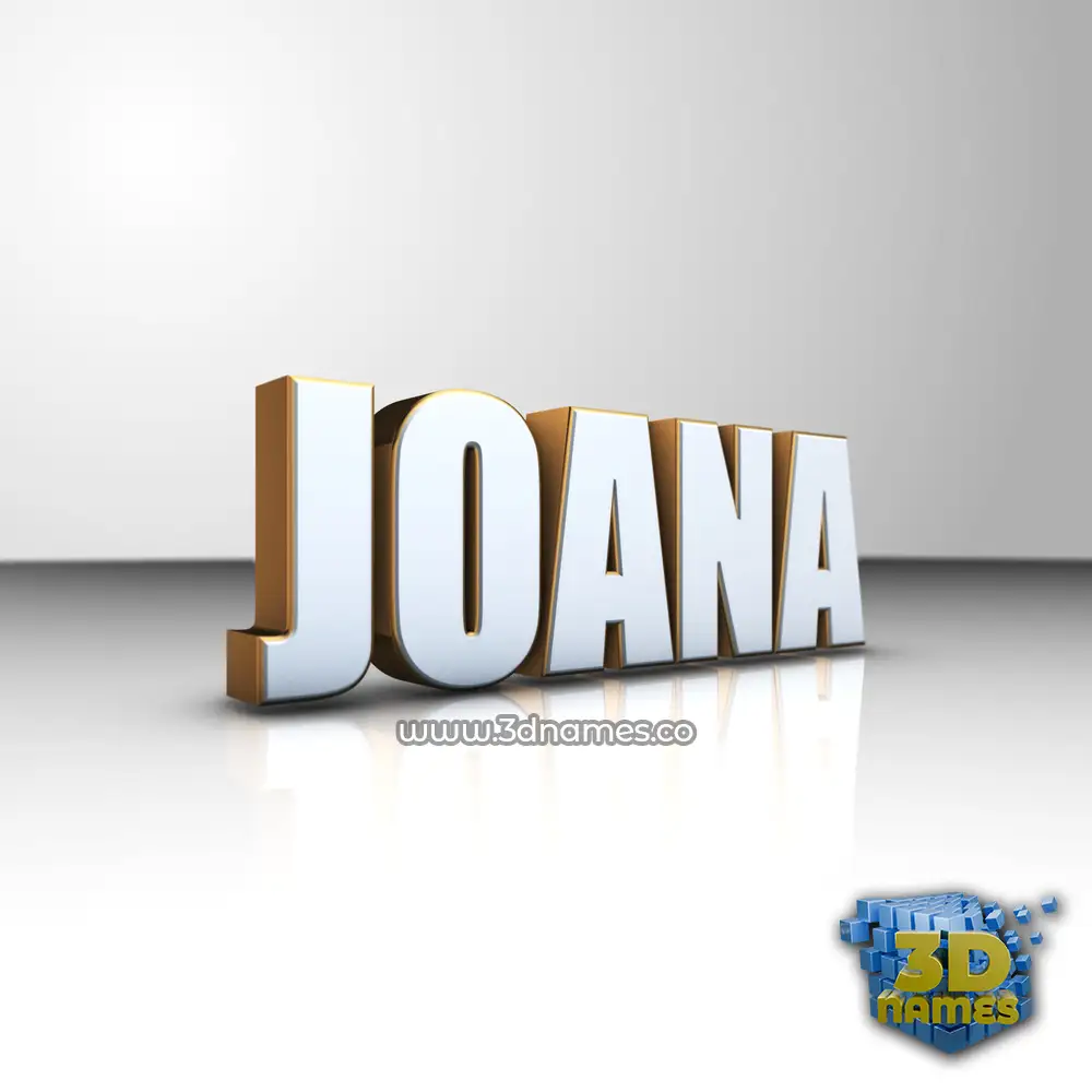 joana in White'n'Gold style - 3D name wallpaper