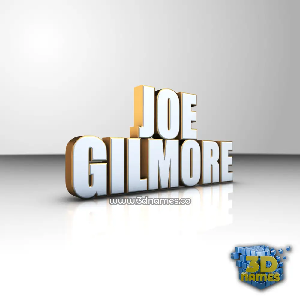 joe gilmore in White'n'Gold style - 3D name wallpaper