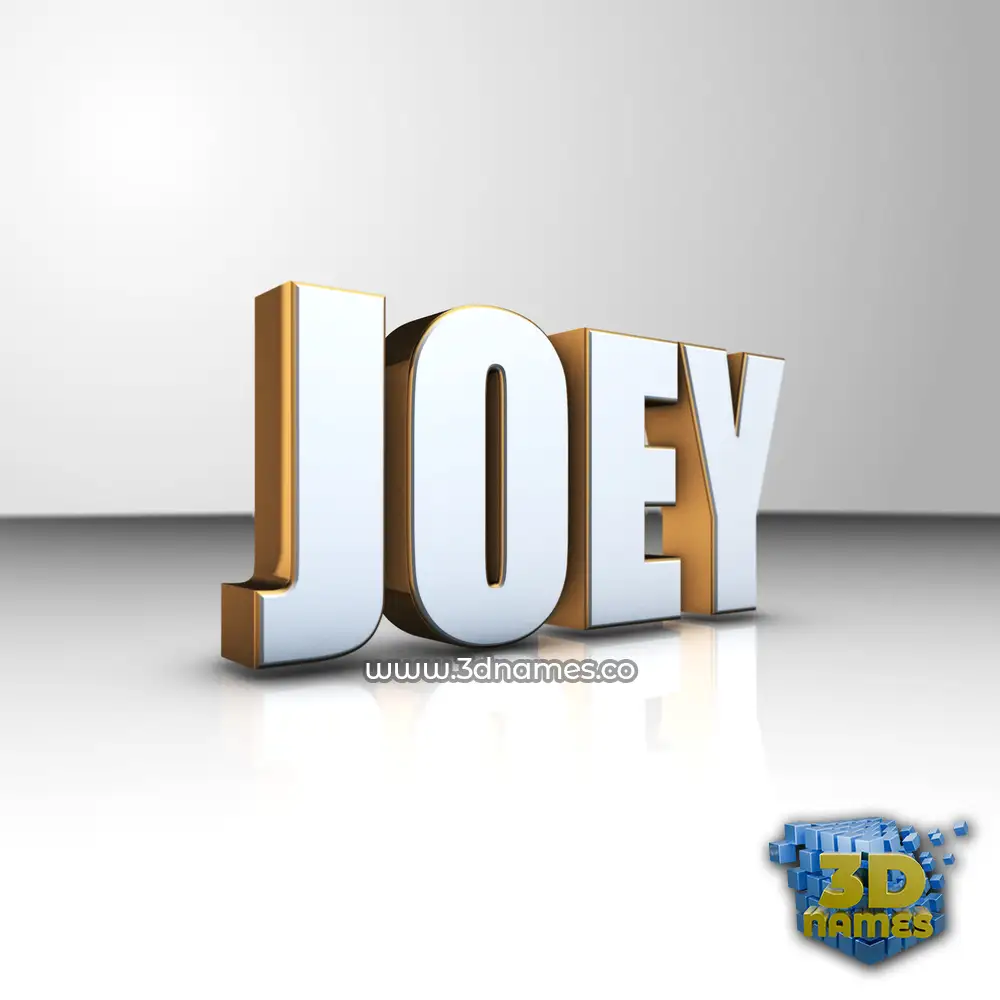 joey in White'n'Gold style - 3D name wallpaper