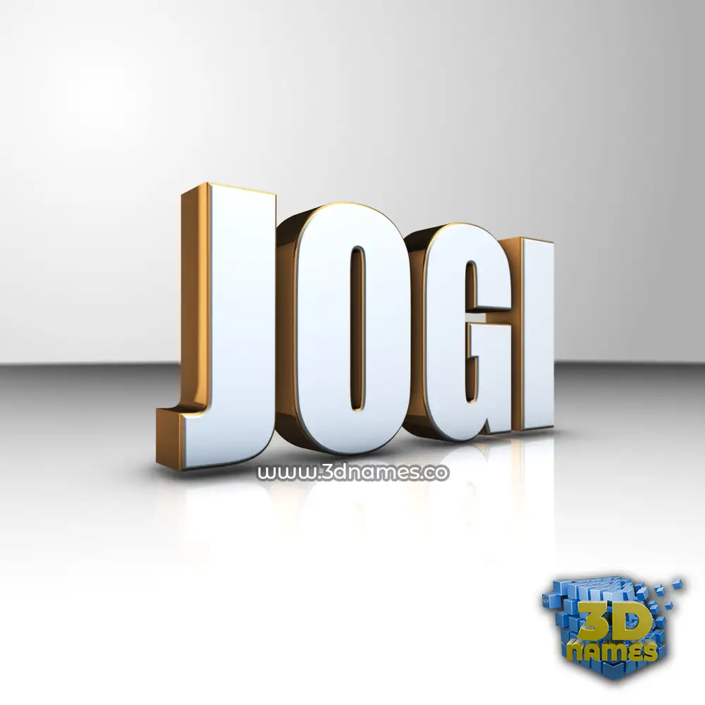 jogi in White'n'Gold style - 3D name wallpaper