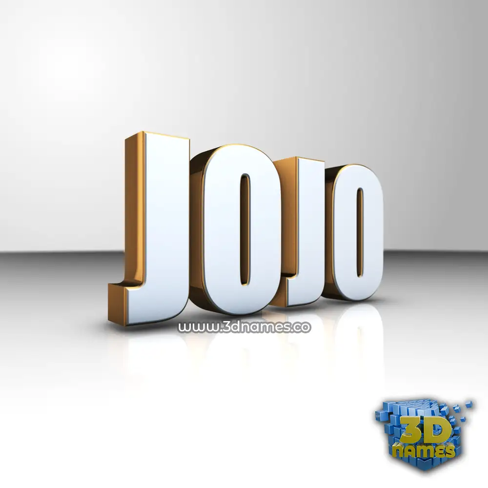 jojo in White'n'Gold style - 3D name wallpaper