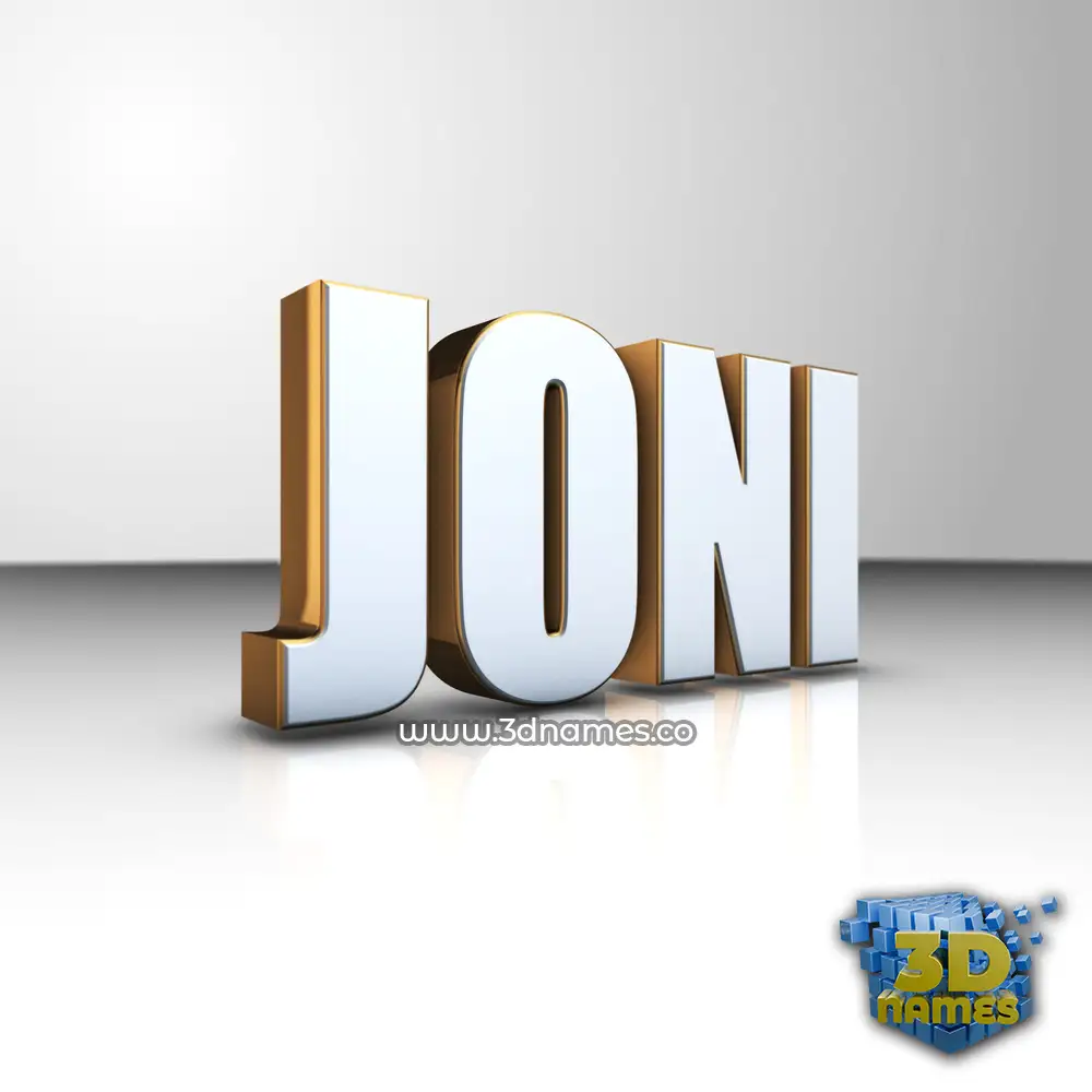 joni in White'n'Gold style - 3D name wallpaper