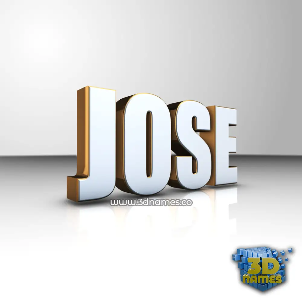 jose in White'n'Gold style - 3D name wallpaper