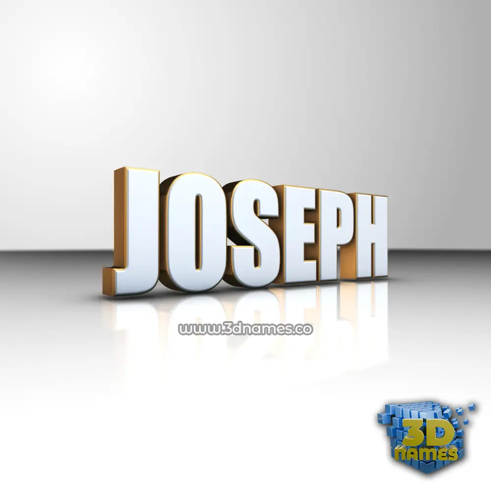 joseph in White'n'Gold style - 3D name wallpaper