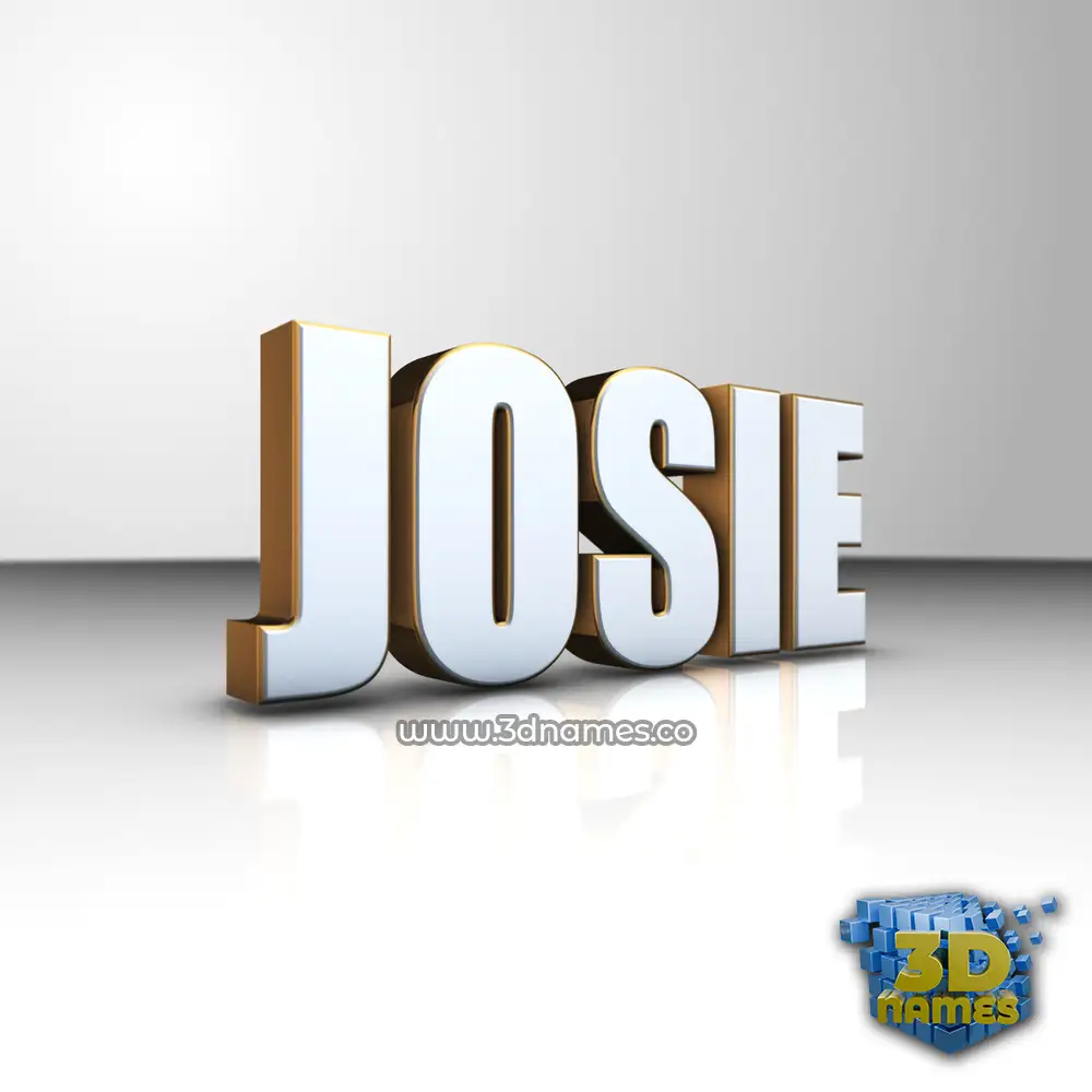 josie in White'n'Gold style - 3D name wallpaper