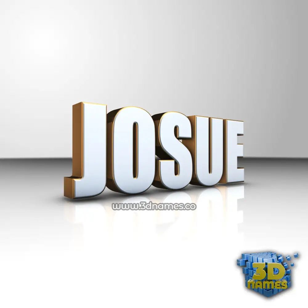 josue in White'n'Gold style - 3D name wallpaper