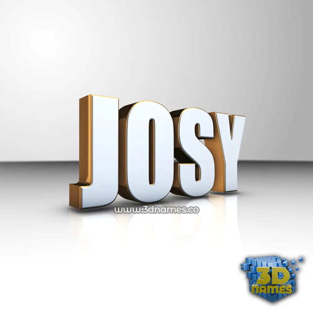 josy in White'n'Gold style - 3D name wallpaper