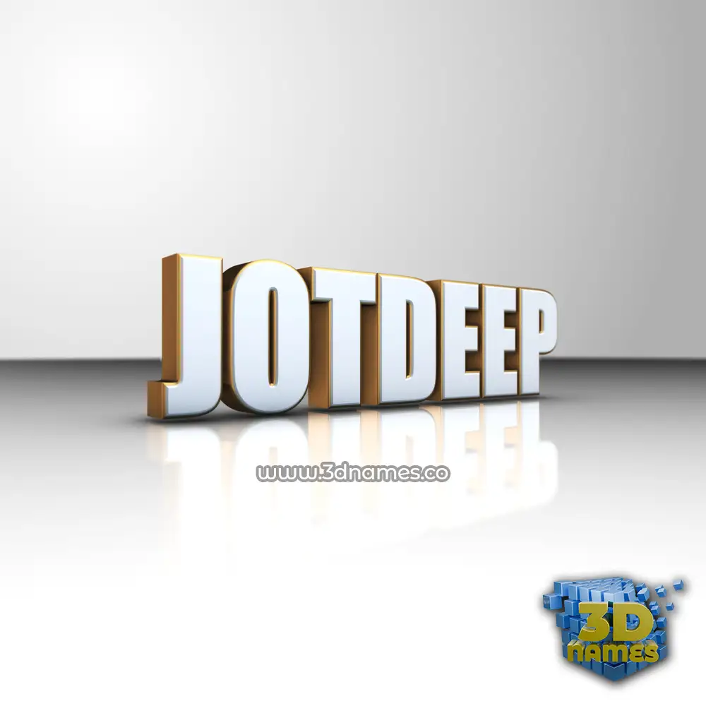 jotdeep in White'n'Gold style - 3D name wallpaper