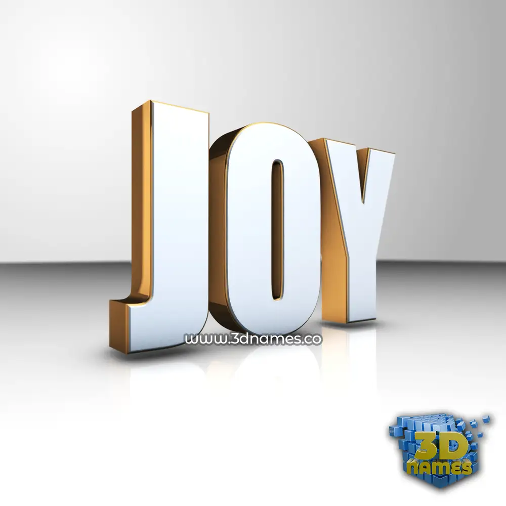 joy in White'n'Gold style - 3D name wallpaper