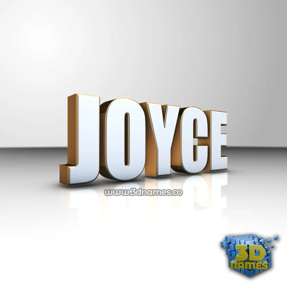 joyce in White'n'Gold style - 3D name wallpaper
