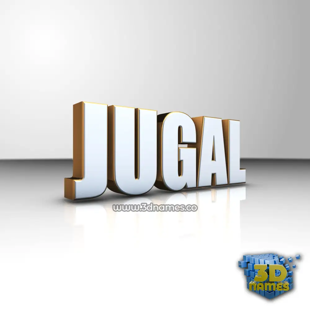 jugal in White'n'Gold style - 3D name wallpaper