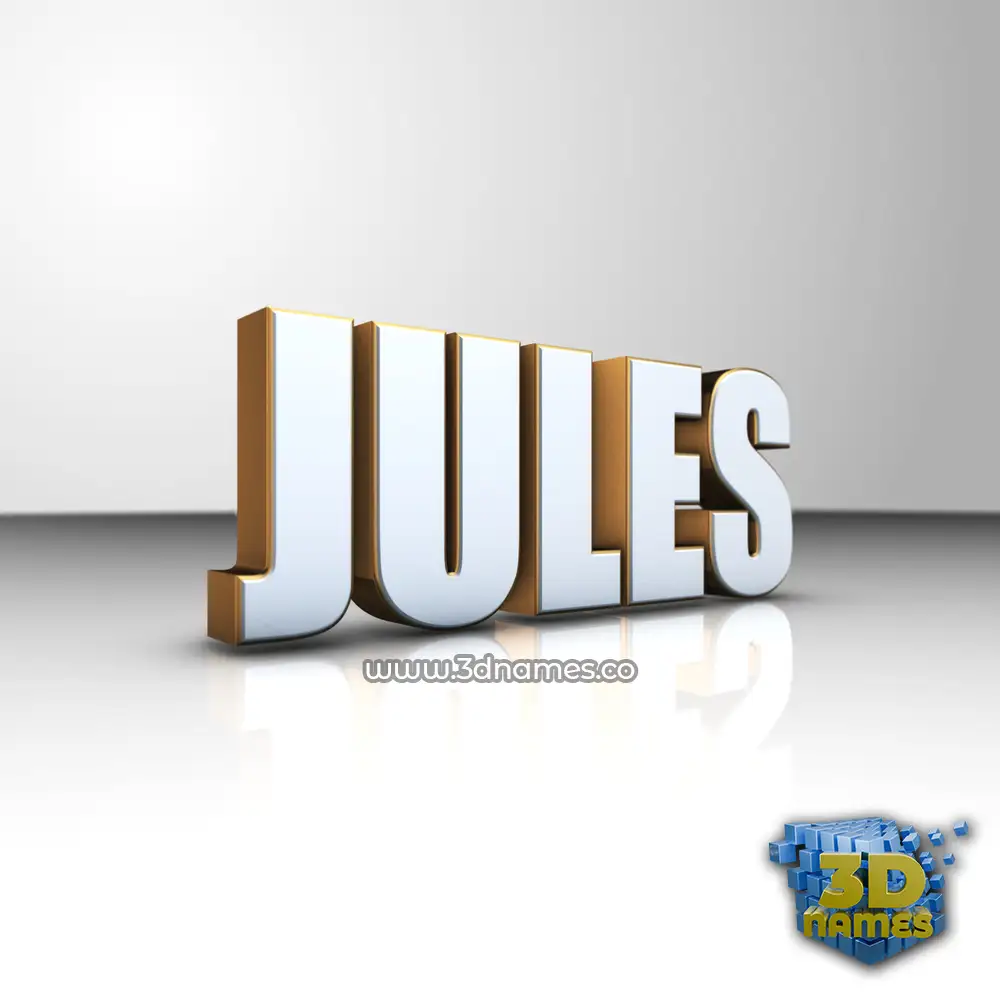 jules in White'n'Gold style - 3D name wallpaper